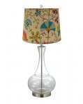 Aladdin Glass Table Lamp Clear w/ Calypso Tango Shade