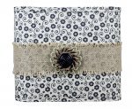 Mary Janes Farm True Drum Lamp Shade with Black Floral Lace Prin