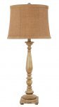 Antique White Liberty Table Lamp with Burlap Shade