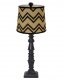 Yorktown Black Table Lamp with Black Chevron Shade