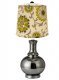 Charmante Mercury Glass Table Lamp w/ Pea and Teal Shade