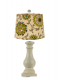 Lehigh Table Lamp Eggshell w/ Pea and Teal Shade