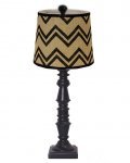 Yorktown Black Table Lamp, Black Chevron Shade Yorktown Black Table Lamp, Black Chevron Shade