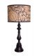 Biltmore (Black) Table Lamp with Burlap Timepiece Shade