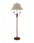 Bayfield Brown 60" Floor Lamp with Linen Shade