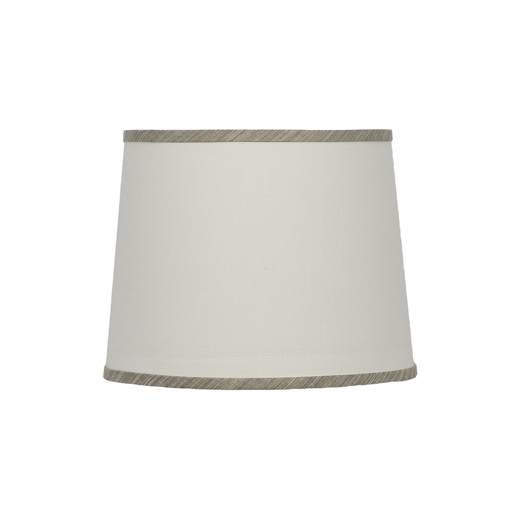 White Linen Shade with Grey Trim [SD1850] : Wholesale Lamps, Shades ...