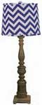 Beckham Table Lamp Indigo Chevron Shade