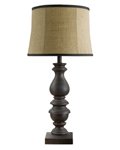 Bishop Table Lamp with Burlap Shade