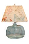 Spa Glass Table Lamp w/ Butterfly Shade